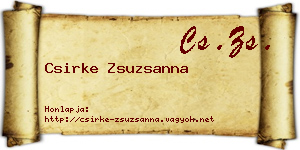 Csirke Zsuzsanna névjegykártya